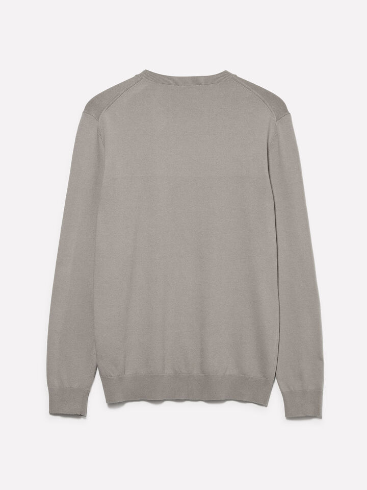 Gray crew neck sweater - men's crew neck sweaters - Gray | Sisley image number 2